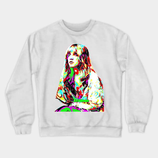 Stevie Nicks Psychedelic Retro Fan Art Crewneck Sweatshirt by JammyPants